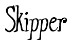 The image is of the word Skipper stylized in a cursive script.