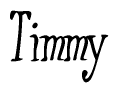 The image is of the word Timmy stylized in a cursive script.