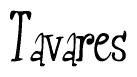   The image is of the word Tavares stylized in a cursive script. 