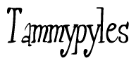 The image is a stylized text or script that reads 'Tammypyles' in a cursive or calligraphic font.
