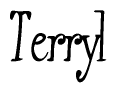 The image contains the word 'Terryl' written in a cursive, stylized font.
