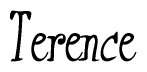 The image is a stylized text or script that reads 'Terence' in a cursive or calligraphic font.