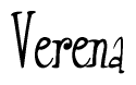 The image contains the word 'Verena' written in a cursive, stylized font.