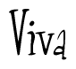 The image contains the word 'Viva' written in a cursive, stylized font.