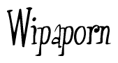 Cursive Script 'Wipaporn' Text