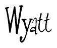Cursive Script 'Wyatt' Text