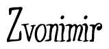 The image is of the word Zvonimir stylized in a cursive script.