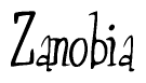 The image is a stylized text or script that reads 'Zanobia' in a cursive or calligraphic font.
