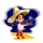 Mexican boy playing the violin.