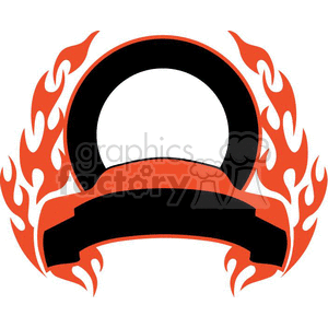Firefighter Helmet with Flames