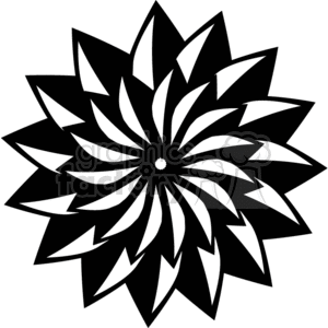 Spiral Flower for Tattoos and Vinyl Designs