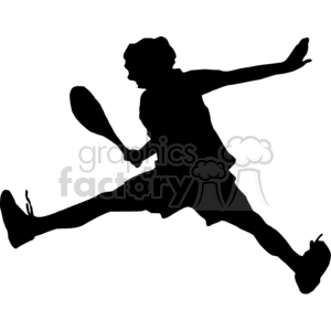 silhouette of a person playing tennis