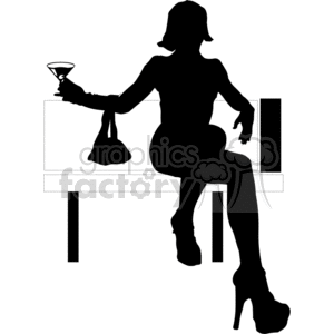 party girl silhouette
