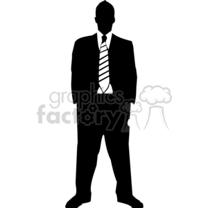 silhouette of man in suit