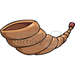 A clipart illustration of an empty cornucopia, symbolizing abundance and Thanksgiving.