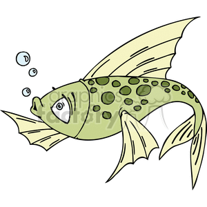 Confused Fish with Bubbles