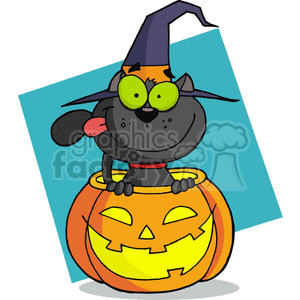 Halloween Black Cat clipart. Commercial use GIF, JPG, PNG, EPS, SVG