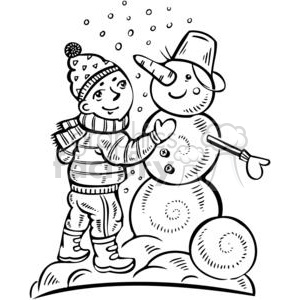 Boy Building A Snowman Clipart Royalty Free Gif Jpg Png Eps Svg Pdf Clipart 381559 Graphics Factory