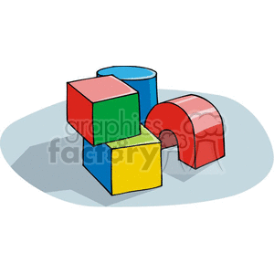 Cartoon building blocks