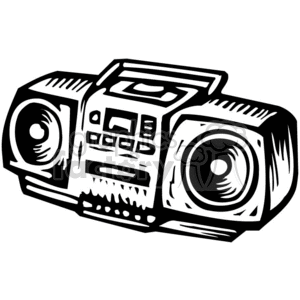black white 90s radio