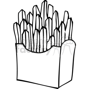 french fries outline
