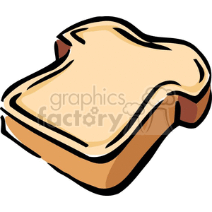 Clipart image of a simple slice of bread.