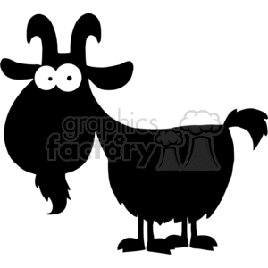 silhouette of a cartoon goat