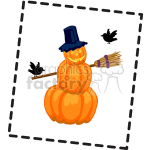 scarecrow pumpkin stamp