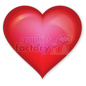 Realistic red heart shape, symbolizing love and affection, often associated with Valentine's Day and Mother's Day.