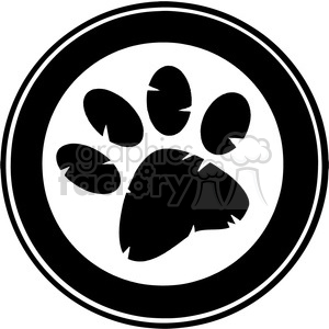 Cartoon-style Funny Paw Print