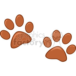 Cartoon Animal Paw Prints