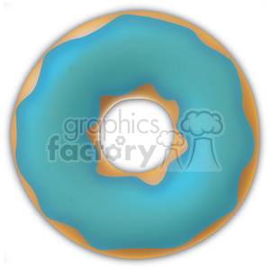   blue glazed vector doughnut 