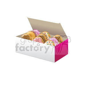 box of vector doughnuts