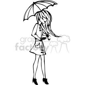   girl holding an umbrella 
