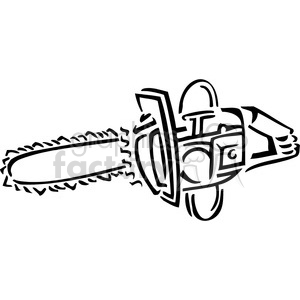 black and white chainsaw