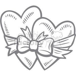 A clipart image of two hearts tied together with a ribbon, symbolizing love and relationships.