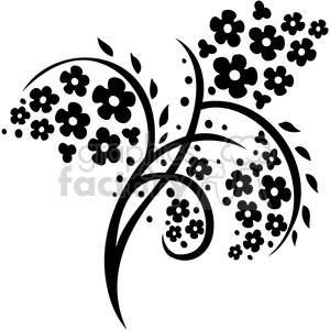 Chinese swirl floral design 056
