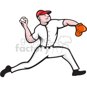 baseball player pitcher throwing ball