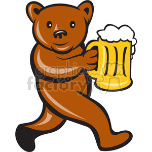bear holding beer mug