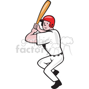 baseball batter batting front