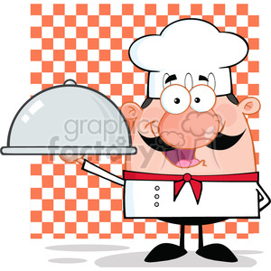   The clipart image features a cartoon chef wearing a traditional white chef