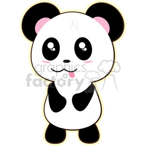   cartoon Panda illustration clip art image 