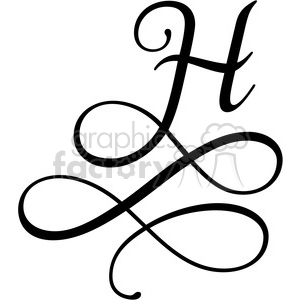 The clipart image shows a monogram letter 