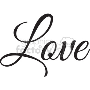 A decorative clipart image featuring the word 'Love' written in elegant, flowing script.