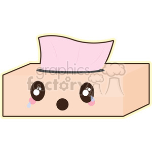   Tissue Box cartoon character vector image 