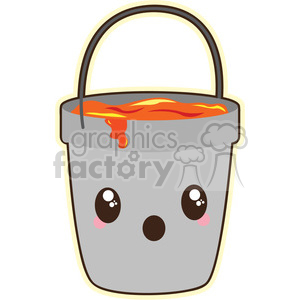   lava bucket cartoon character vector image 
