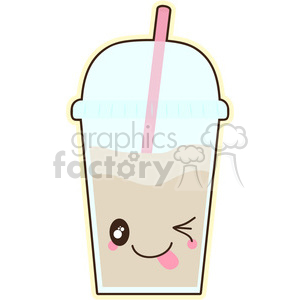   Latte cartoon character vector clip art image 