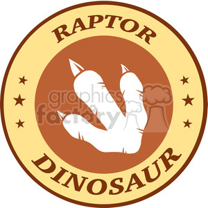 Funny Raptor Paw Print - Dinosaur Footprint