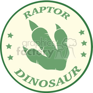 Funny Raptor Dinosaur Paw Print Badge