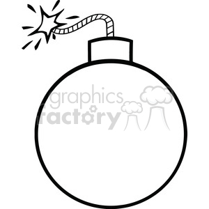 Royalty Free Rf Clipart Illustration Black And White Cartoon Bomb With Lit Fuse Clipart Commercial Use Gif Jpg Png Eps Svg Ai Pdf Clipart Graphics Factory
